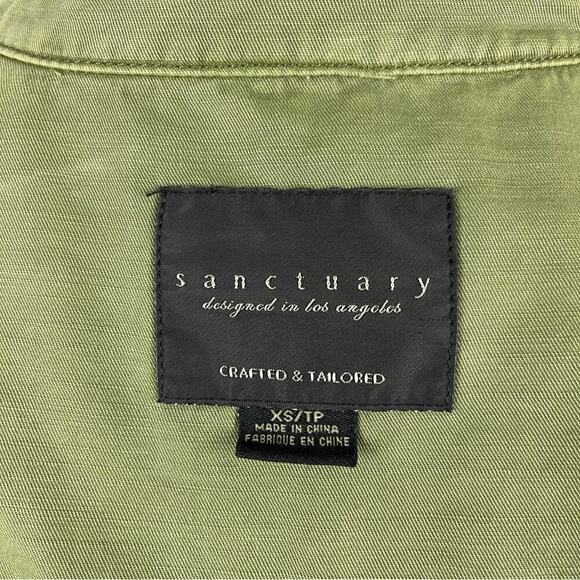 Sanctuary Utility Habitat Military Green Denim Jacket in Cactus 100% Cotton XS - Picture 15 of 16